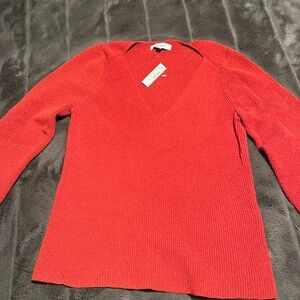 Red fitted madewell top. Size small